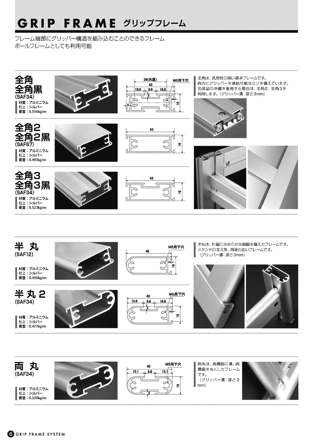 グリップフレームシステム 総合カタログ（6）
