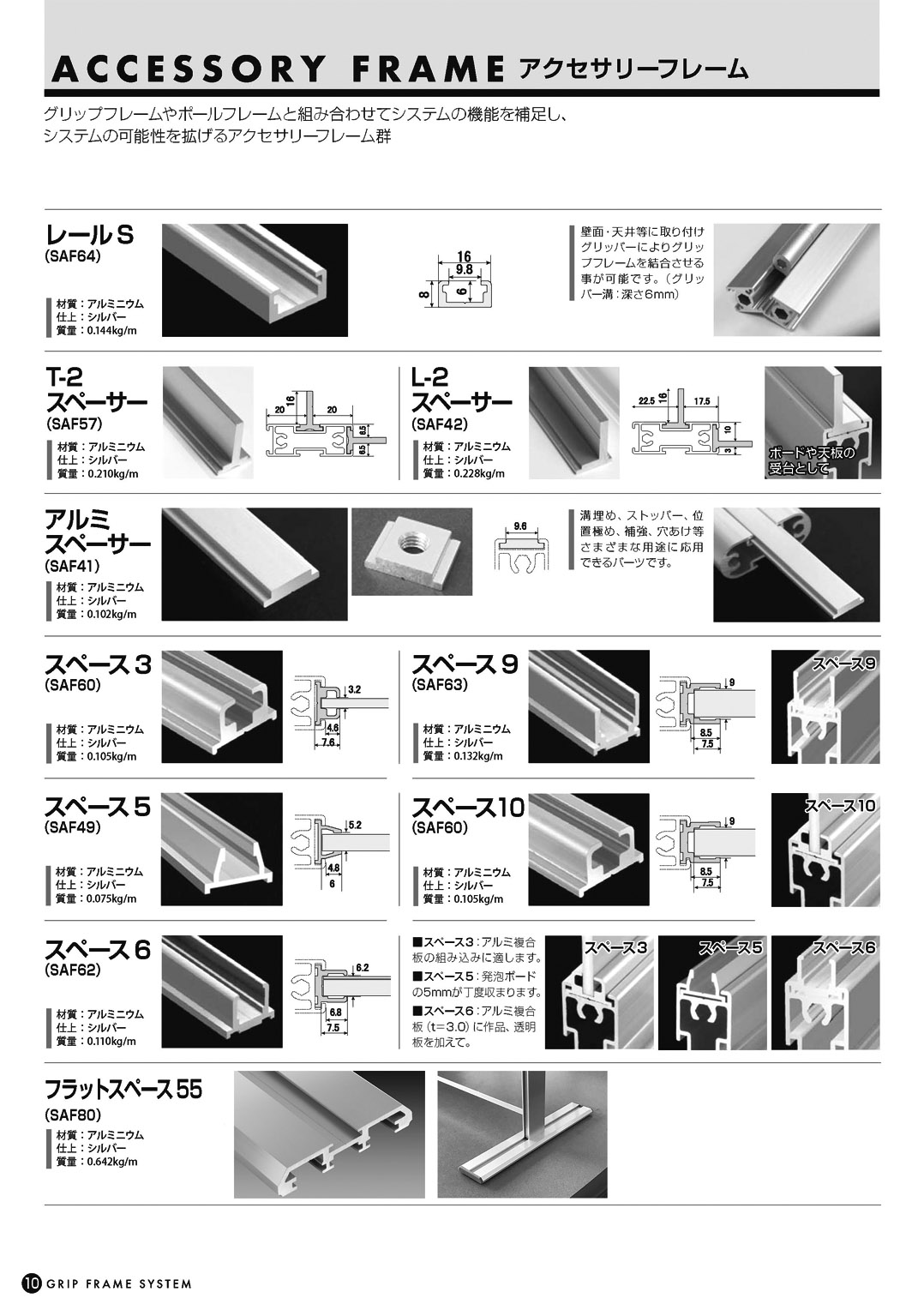 グリップフレームシステム 総合カタログ（10）