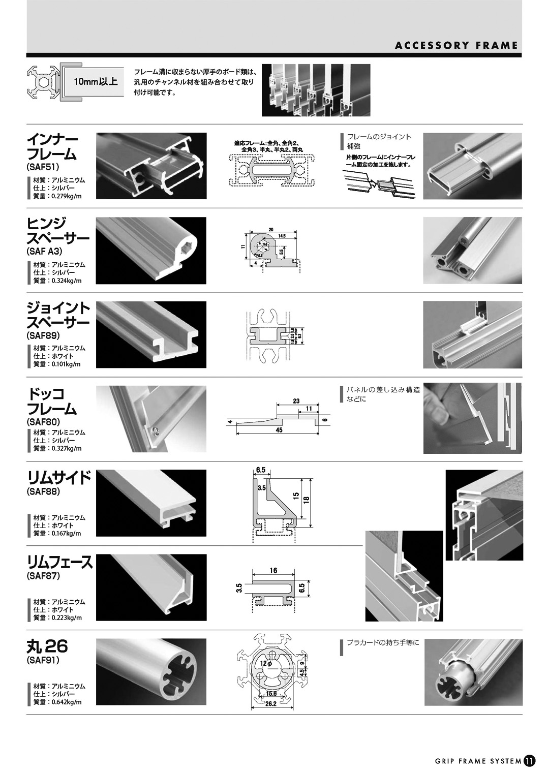 グリップフレームシステム 総合カタログ（11）